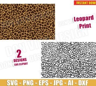 Leopard Print (SVG dxf png) cut files PNG image vector clipart - DonVitoDesign Store