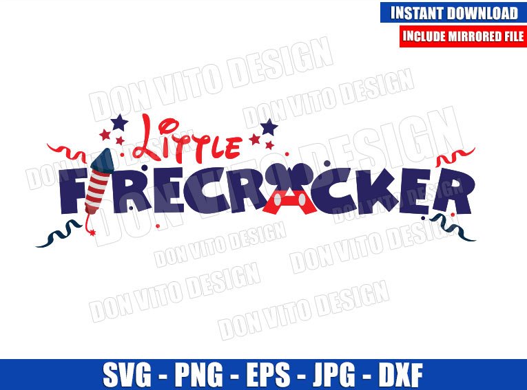 Little Firecracker Mickey Mouse (SVG dxf png) Disney USA Patriotic Cut File Cricut Silhouette Vector Clipart Design Fourth of July svg Little Firecracker Mickey Mouse (SVG dxf png) Disney USA Patriotic Cut File Cricut Silhouette Vector Clipart - Don Vito Design Store
