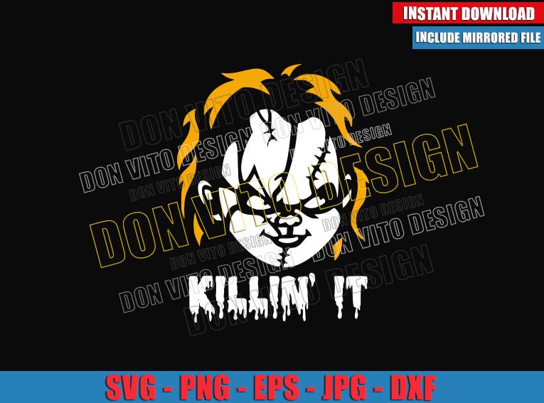 Chucky Killin It (SVG dxf png) Childs Play Head Serial Killer Cut File Cricut Silhouette Vector Clipart Design Halloween Horror Movie svg Chucky Killin It (SVG dxf png) Childs Play Head Serial Killer Cut File Cricut Silhouette Vector Clipart - Don Vito Design Store