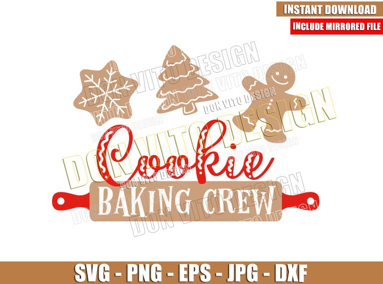 Cookie Baking Crew (SVG dxf png) Christmas Gingerbreads Tree Man Cut File Cricut Silhouette Vector Clipart Design Ginger Apron svg Cookie Baking Crew (SVG dxf png) Christmas Gingerbreads Tree Man Cut File Cricut Silhouette Vector Clipart - Don Vito Design Store