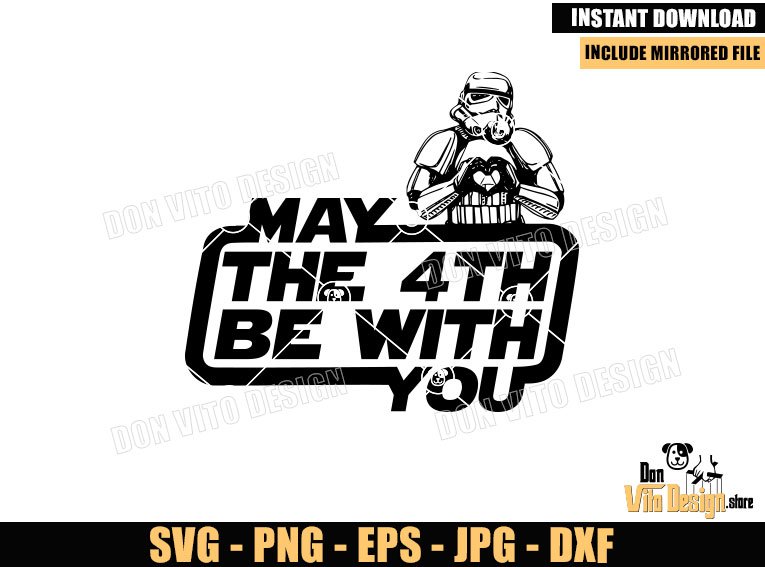 Stormtrooper Heart May 4th (SVG dxf png) Star Wars The Fourth be with You Cut File Cricut Silhouette Vector Clipart Design Trooper Stormtrooper Heart May 4th (SVG dxf png) Star Wars The Fourth be with You Cut File Cricut Silhouette Vector Clipart - Don Vito Design Store