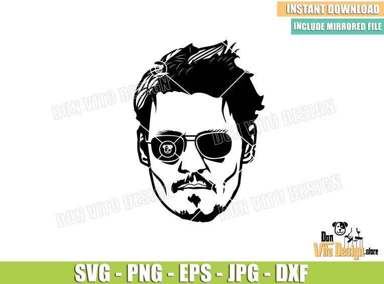 Johnny Depp Head Sunglasses (SVG dxf png) Depp vs Amber Heard Trial Cut File Cricut Silhouette Vector Clipart Design Justice for Johnny Johnny Depp Head Sunglasses (SVG dxf png) Depp vs Amber Heard Trial Cut File Cricut Silhouette Vector Clipart - Don Vito Design Store