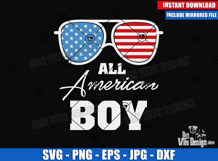 All American Boy Sunglasses USA (SVG dxf png) Flag United States America Cut File Cricut Silhouette Vector Clipart Design 4th of July All American Boy Sunglasses USA (SVG dxf png) Flag United States America Cut File Cricut Silhouette Vector Clipart