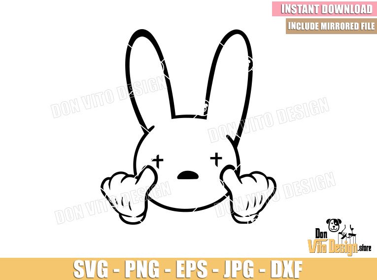 Bad Bunny Mickey Hand (SVG dxf png) Rabbit Head Disney Hands Finger Conejo Malo Cut File Cricut Silhouette Vector Clipart Design Music Bad Bunny Mickey Hand (SVG dxf png) Rabbit Head Disney Hands Finger Conejo Malo Cut File Cricut Silhouette Vector Clipart