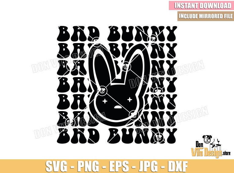 Bad Bunny Rabbit Head (SVG dxf png) Easter Bunny Face Logo Un Verano Sin Ti Cut File Cricut Silhouette Vector Clipart Design Music Bad Bunny Rabbit Head (SVG dxf png) Easter Bunny Face Logo Un Verano Sin Ti Cut File Cricut Silhouette Vector Clipart - DonVito Design Store