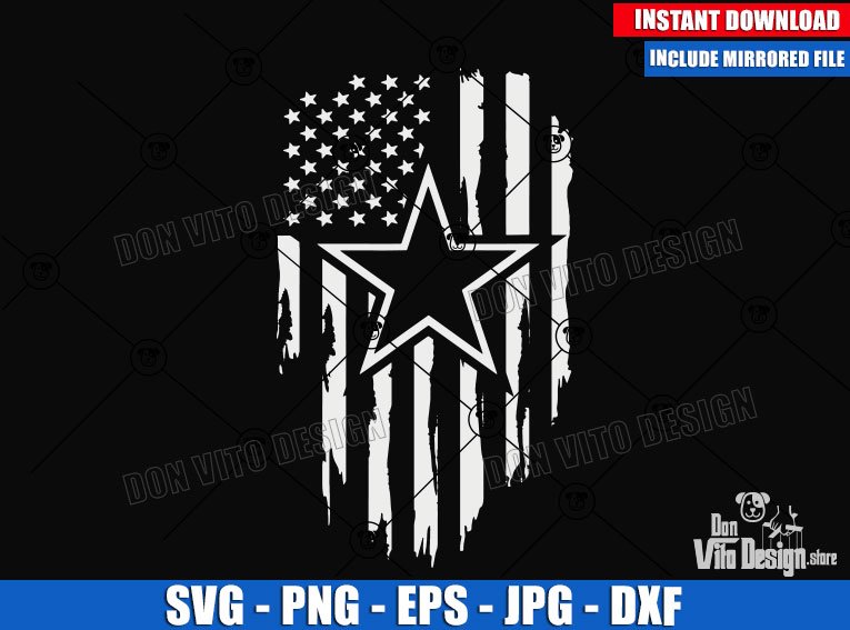 Dallas CowBoys Flag Usa (SVG dxf png) Dallas Jersey American Football Cut File Cricut Silhouette Vector Clipart Design Star Logo Sport Dallas CowBoys Flag Usa (SVG dxf png) Dallas Jersey American Football Cut File Cricut Silhouette Vector Clipart - DonVito Design Store