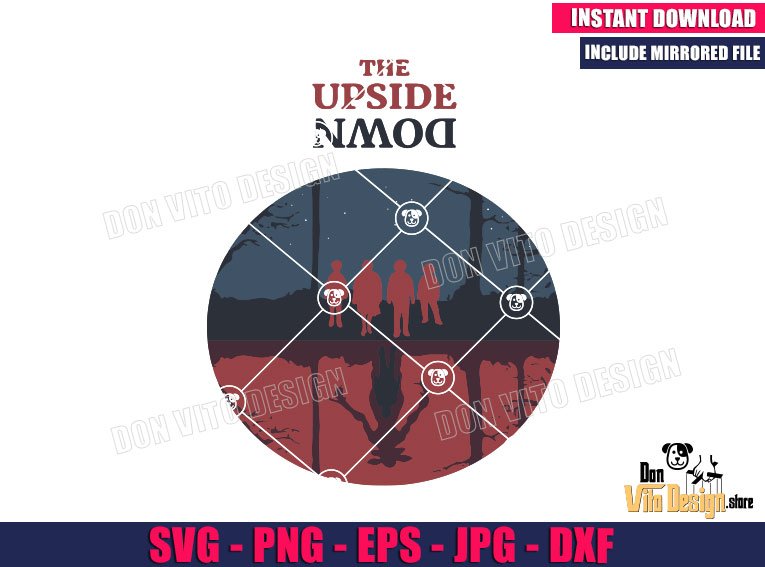 The Upside Down Tv Series (SVG dxf png) Stranger Things Demogorgon Cut File Cricut Silhouette Vector Clipart T-Shirt Design Netflix The Upside Down Tv Series (SVG dxf png) Stranger Things Demogorgon Cut File Cricut Silhouette Vector Clipart - DonVito Design Store