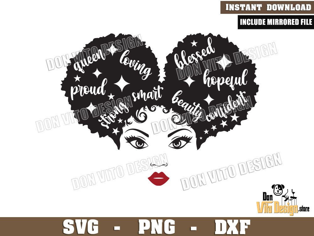 Afro Puff Queen Star SVG SVG File for Cricut Silhouette Black African American Girl Head Hair Afro Puff Queen Star SVG SVG File for Cricut Silhouette Black African American Girl Head Hair