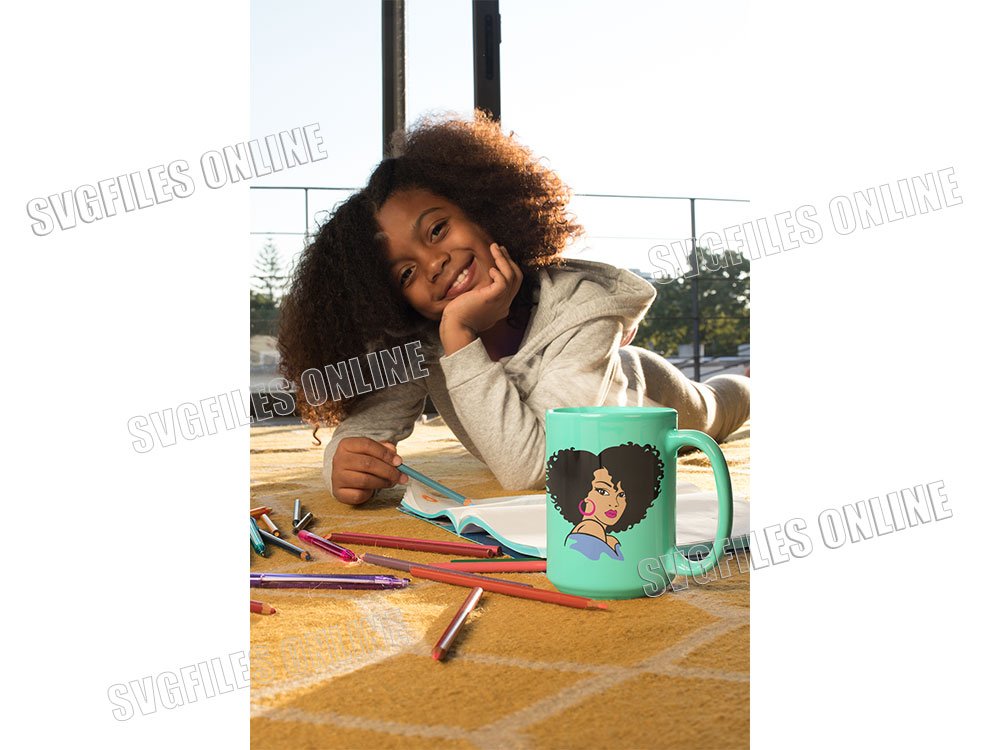 Beautiful Black Girl SVG File for Cricut Silhouette Beauty Woman Hair Black History Month Designs Cutting Files Beautiful-Black-Girl-SVG-Mug-Design-Idea-Example-PNG-SVG-Graphic-for-Cup-Tumbler