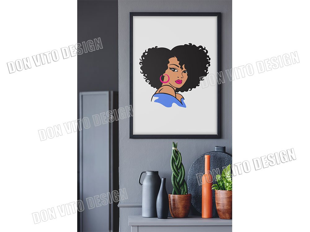 Beautiful Black Girl SVG File for Cricut Silhouette Beauty Woman Hair Black History Month Designs Cutting Files Beautiful-Black-Girl-Wall-Art-Design-Idea-Example-PNG-SVG-Graphic-Vinyl-Decal