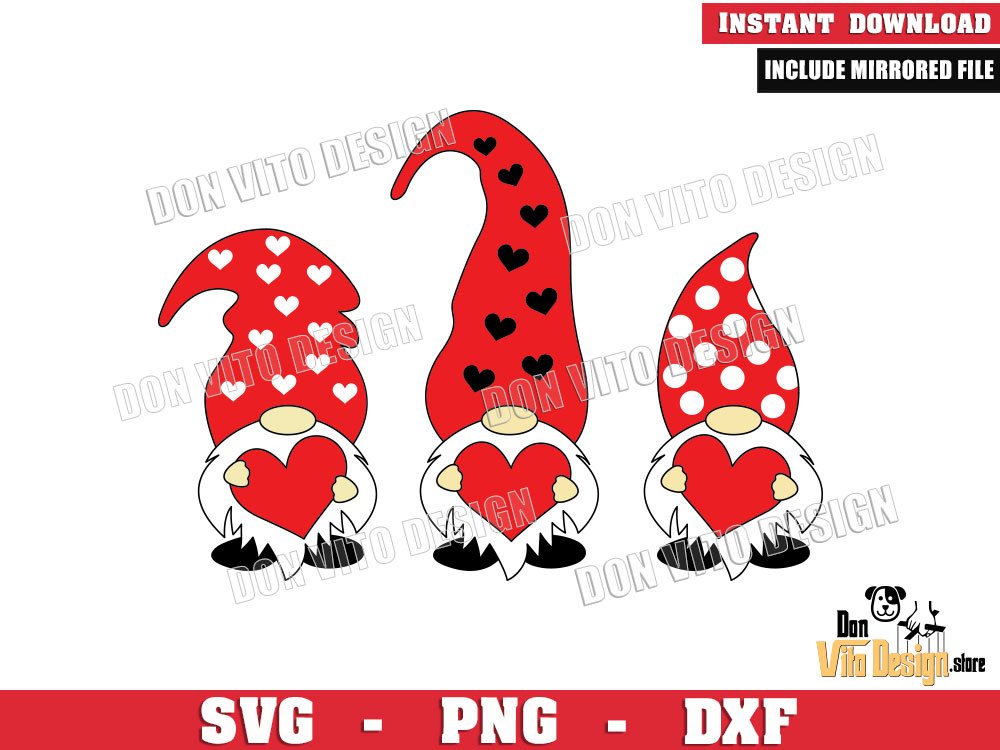 Gnomes with Hearts Valentine SVG File for Cricut Silhouette Happy Valentines Day Gnome Heart Gnomes with Hearts Valentine SVG File for Cricut Silhouette Happy Valentines Day Gnome Heart